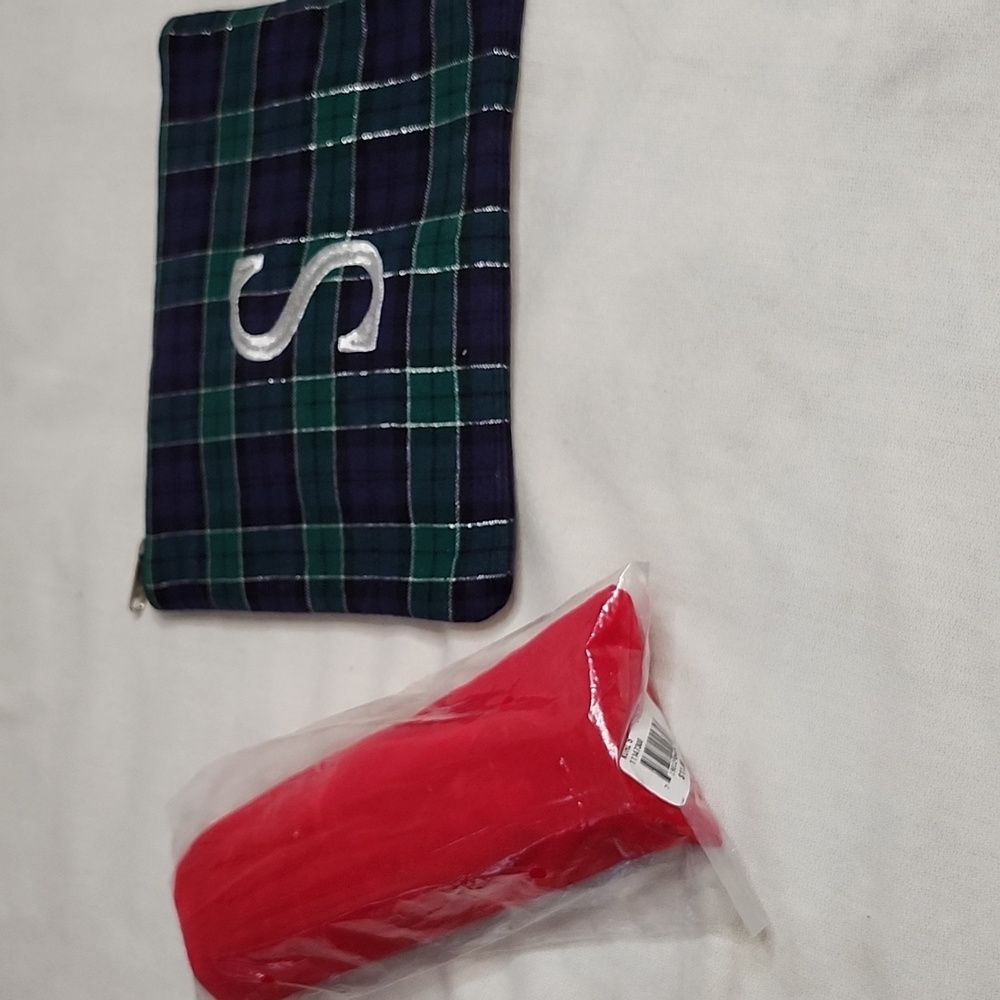 Marcopele Wireless Automatic Curling Iron with Plaid Quilted Initial Bag